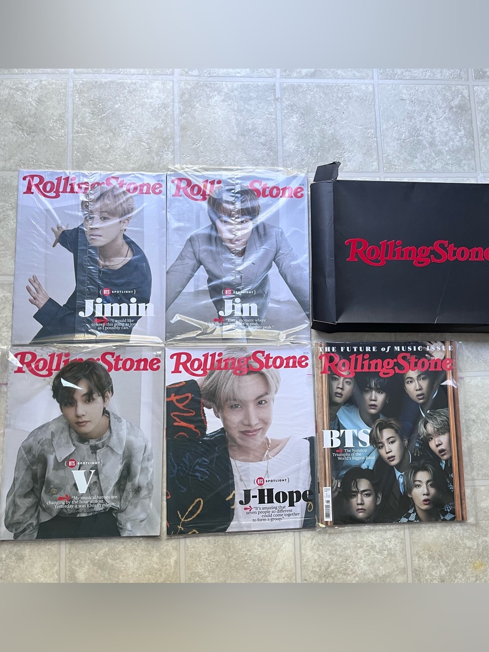 BTS Rolling Stone Boxed Set of 5 Magazines